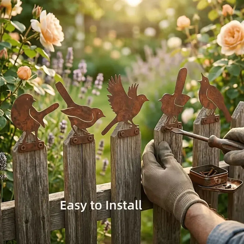 🐦Distressed wrought iron bird-shaped garden decoration🐦