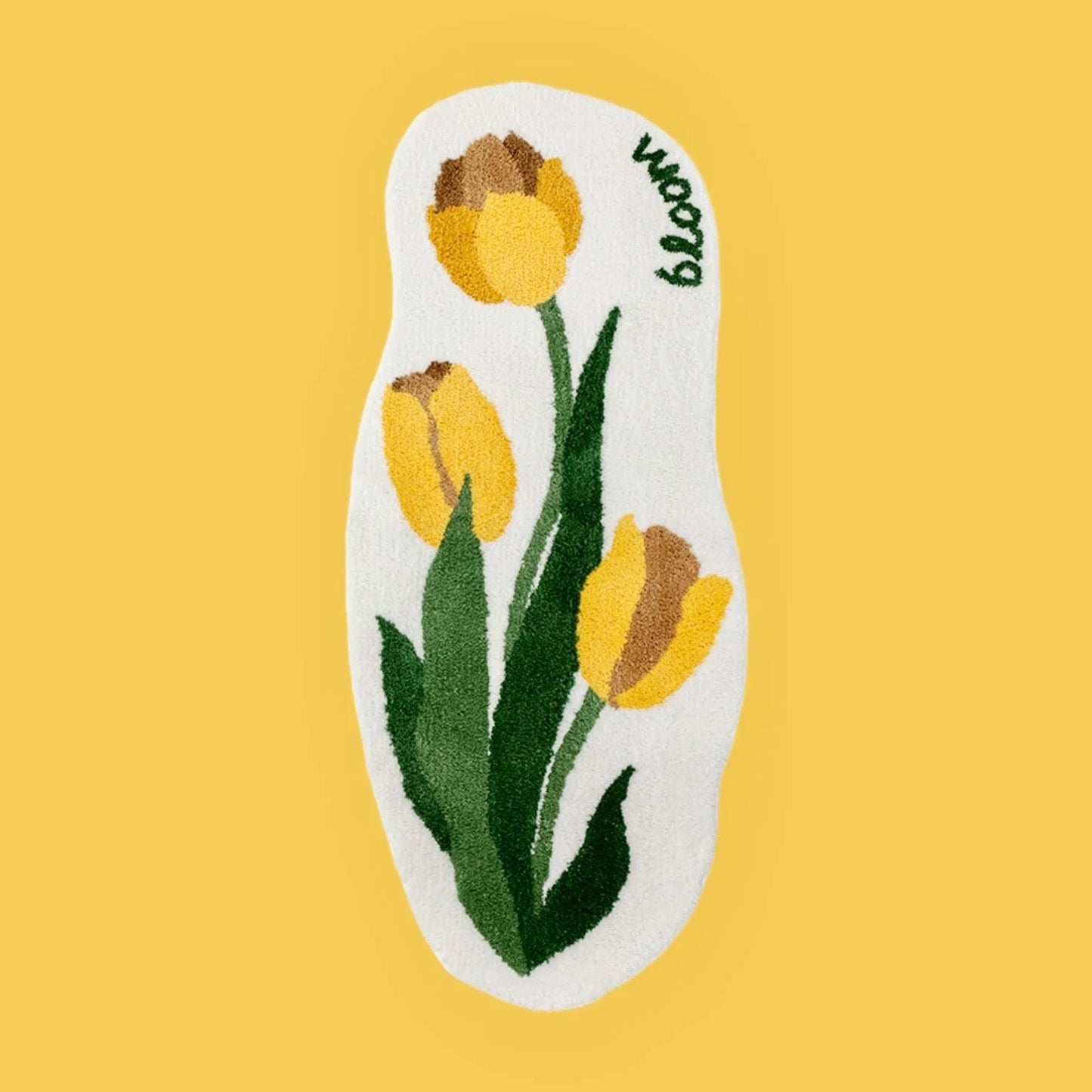 Yellow Tulip Bedroom Runner Mat