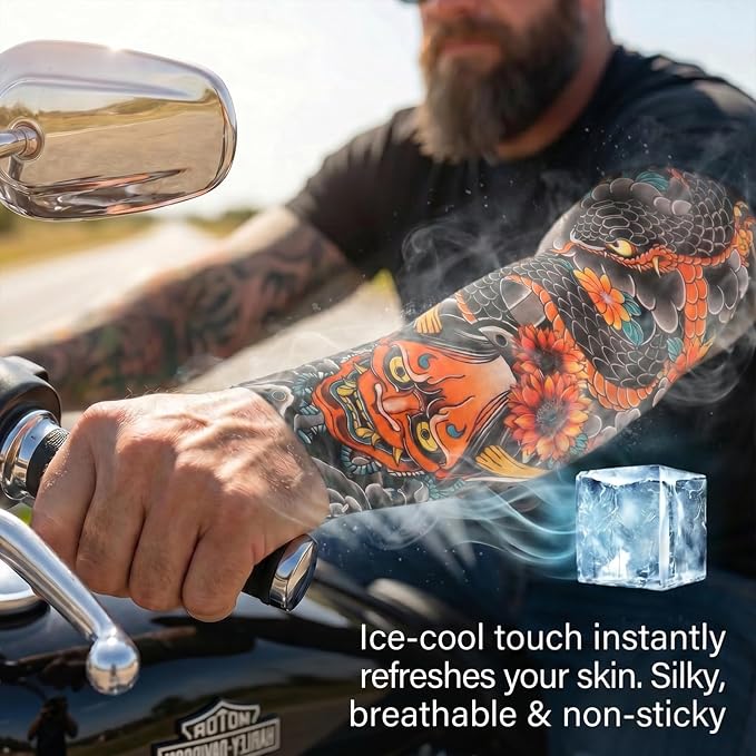 ⚜️Men's Ultra-Realistic Tattoo-Style Sun Protection Sleeves -Tattoo-Friendly
