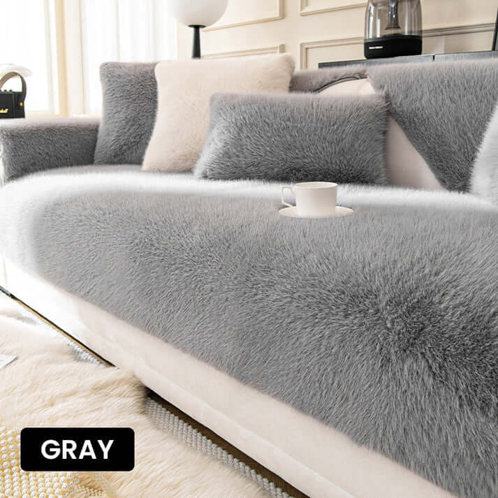 🔥Luxury artificial mink hair sofa cushion