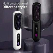 👩‍🦰2-in-1 USB Rechargeable Heated Hair Straightening Brushv