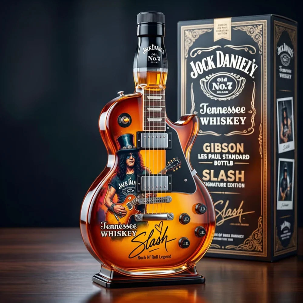 🔥Father's Day: (The Best Gift for Dad)―Appetite for Rock: Vintage Sunburst Guitar Figurine Spirit Bottle