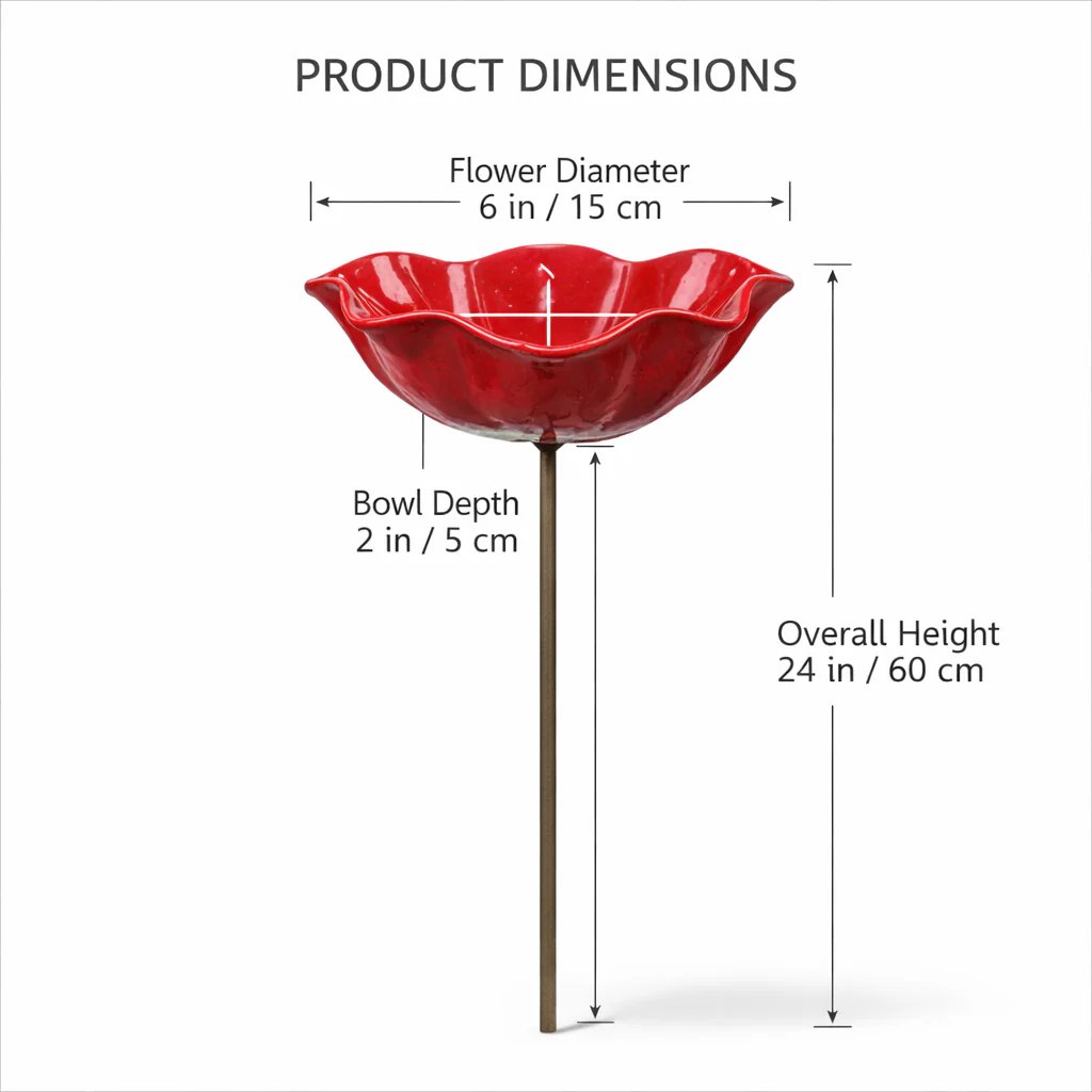 🐦 Handcrafted Outdoor Metal Flower Garden Stakes 🐦
