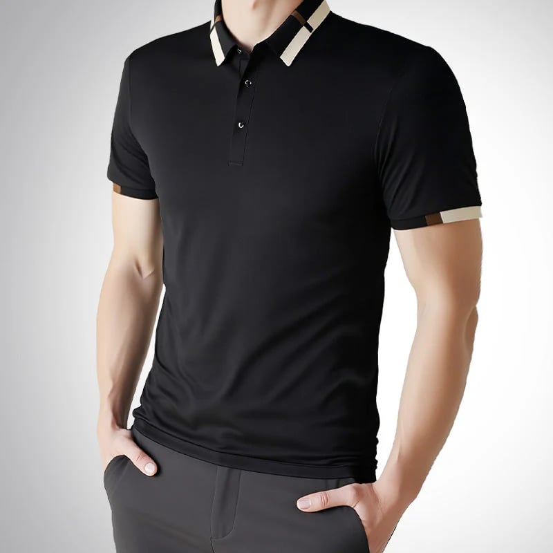 aldorian™-🔥Men's Stretch Ice Silk Short Sleeve Lapel Polo