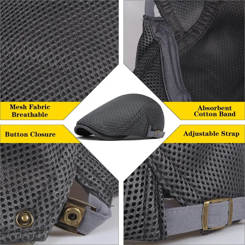 Breathable Mesh Flat Cap