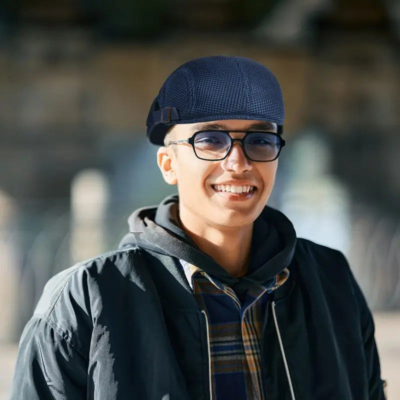 Breathable Mesh Flat Cap
