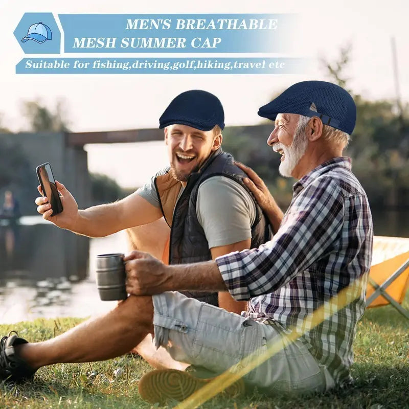 Breathable Mesh Flat Cap