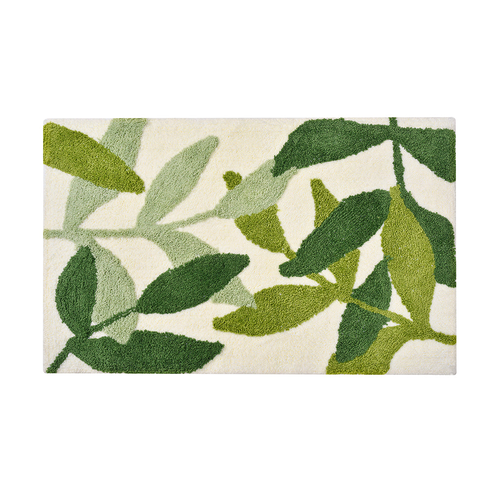 Green Leaves Bath Mat