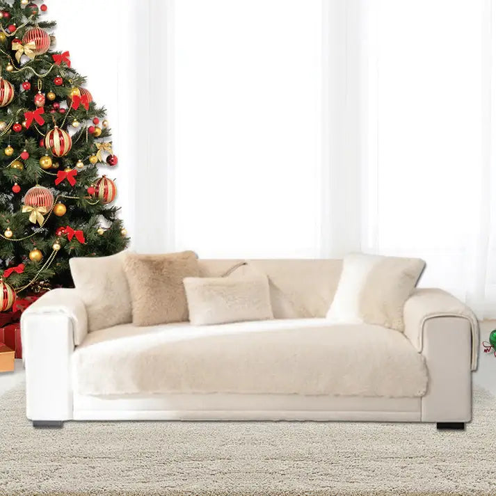 🔥Luxury artificial mink hair sofa cushion