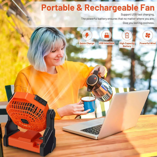 aldorian™-Portable Camping Fan Rechargeable (free delivery)