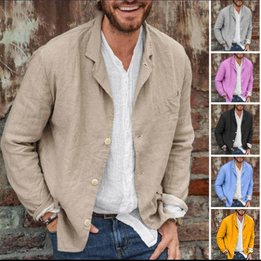 aldorian™-Men's Daily Casual Loose Cotton Linen Coat-Buy 2 Free Shipping