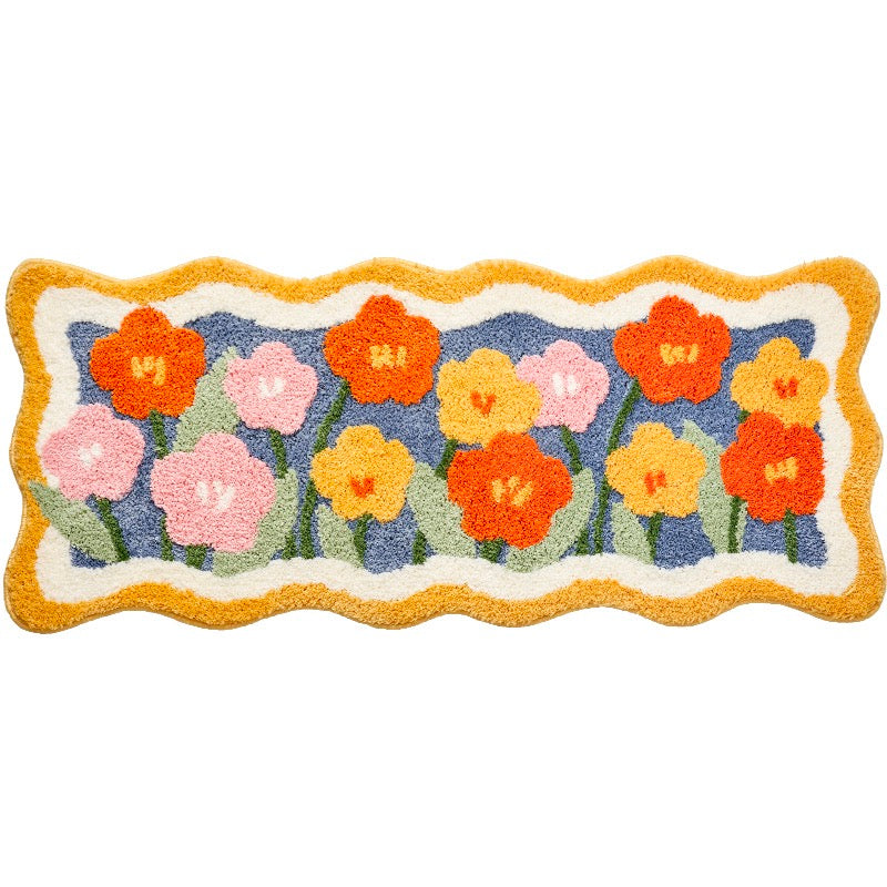 Lovely Flowers Bedroom Runner Mat