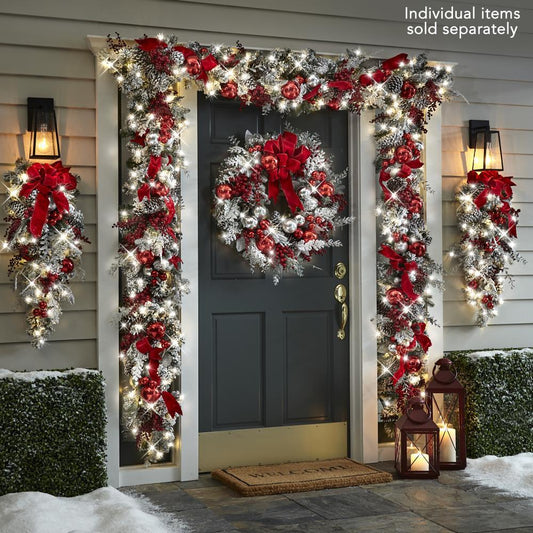 aldorian™-The Cordless Prelit Red And White Holiday Trim
