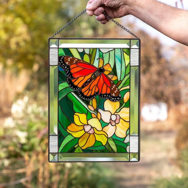 🔥Stained Birds on Window Panel🕊️✨