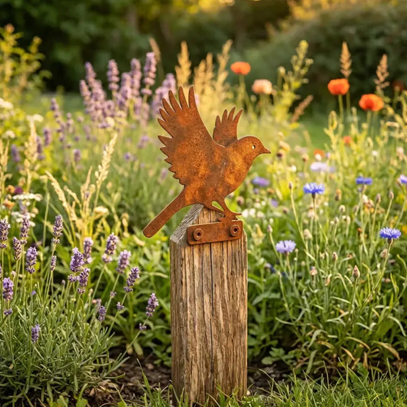 🐦Distressed wrought iron bird-shaped garden decoration🐦