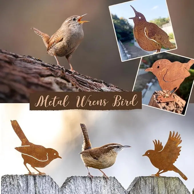 🐦Distressed wrought iron bird-shaped garden decoration🐦