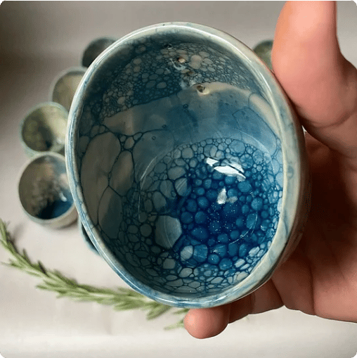 50% off  Pottery Herb Stripper Bowl