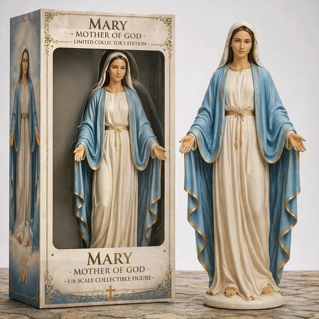 🙏 Limited Edition Collectible Figures: Jesus Christ & Virgin Mary