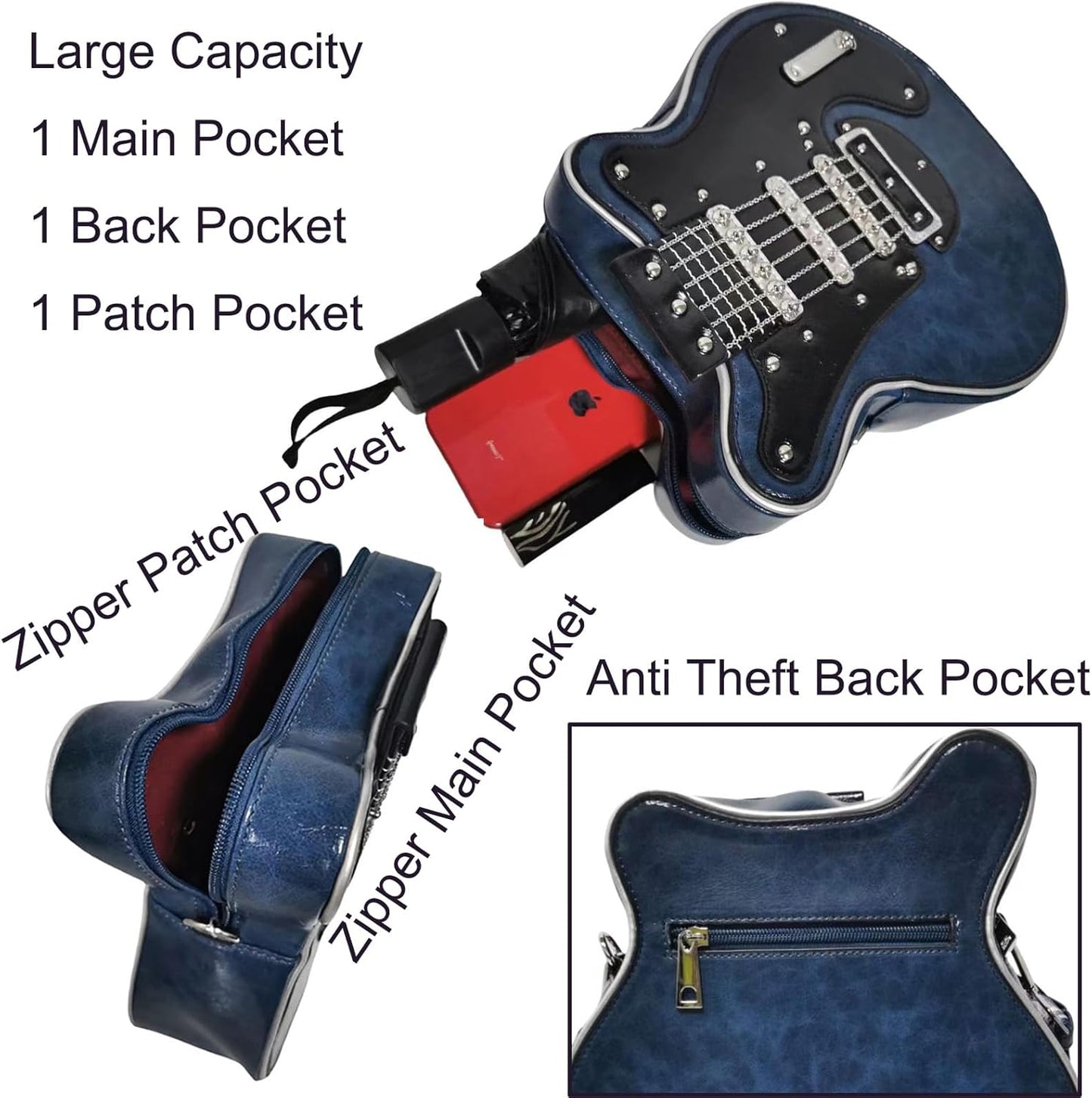 aldorian™-Guitar Shaped Crossbody Shoulder Bag