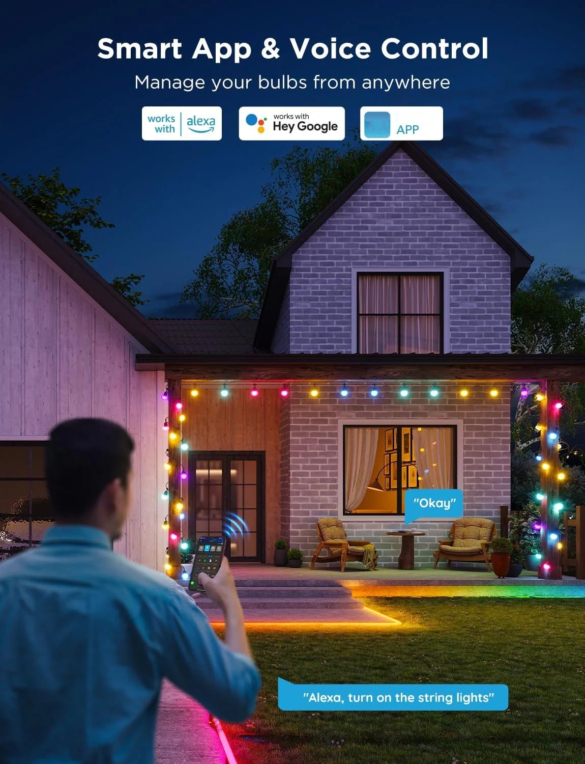🔥⚡ Outdoor String Lights