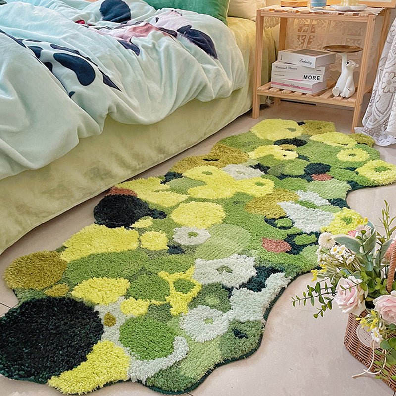 3D Green Moss Bedroom Runner Mat