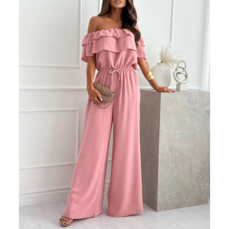 aldorian™-🌺Women’s Off Shoulder Ruffle Jumpsuit🍑