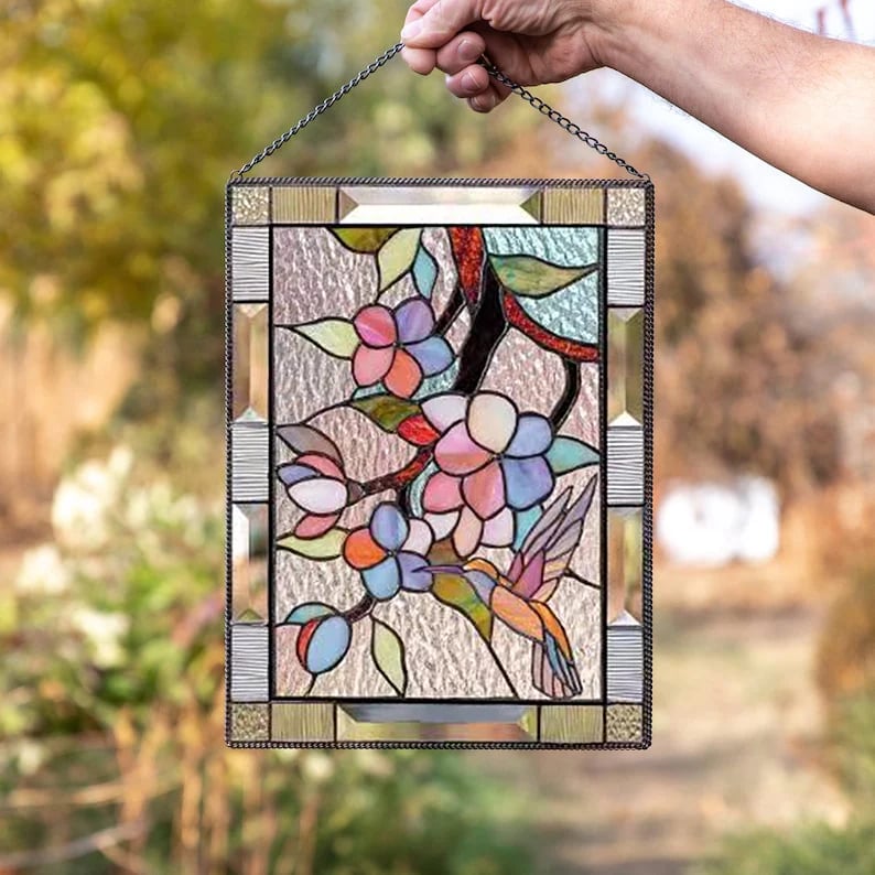 🔥Stained Birds on Window Panel🕊️✨