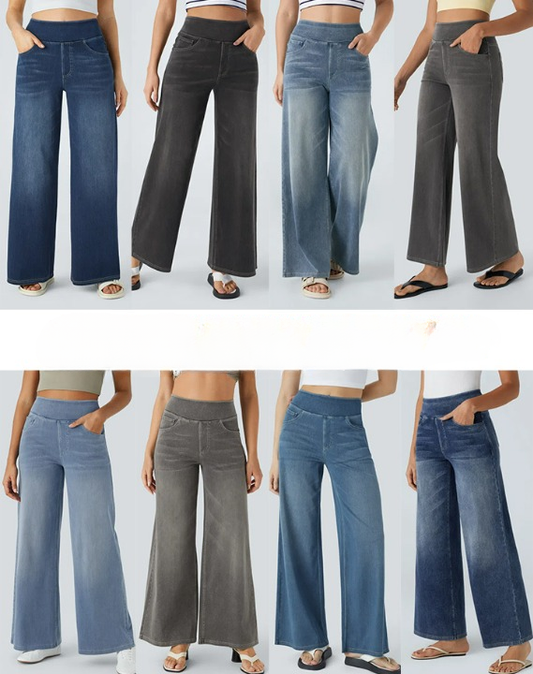 aldorian™-Super Stretch High-Waisted Wide Leg Jeans