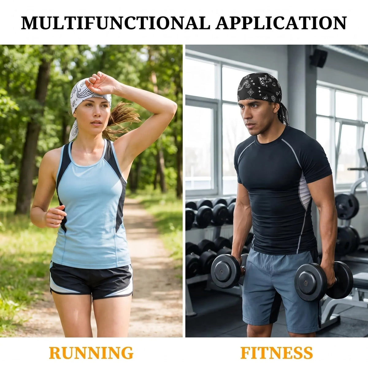 🧢Outdoor cycling bandana-style hat (pirate/hip-hop style)