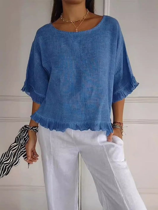 aldorian™-Women's Fashion Ruffle Sleeve T-Shirt