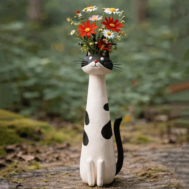 😻Handcrafted Quirky Cat Vase