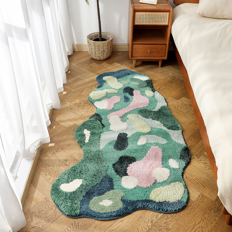 Green Moss Tufted Bedroom Mat