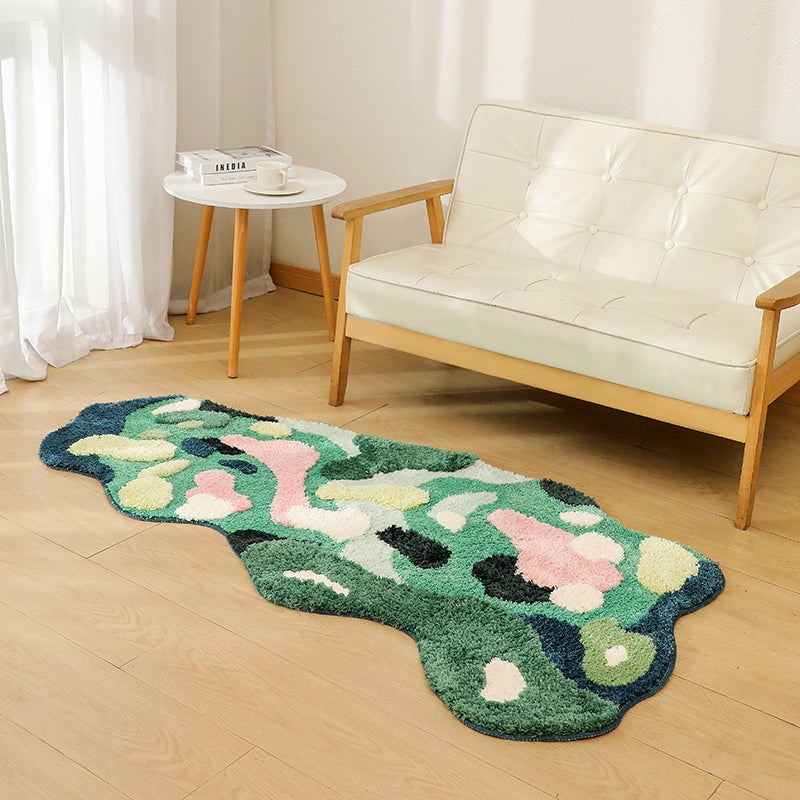 Green Moss Tufted Bedroom Mat