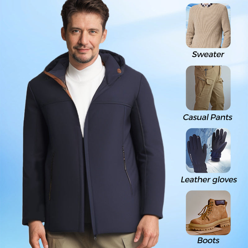 🔥Men’s Thermal Thick Hooded Parka Coat