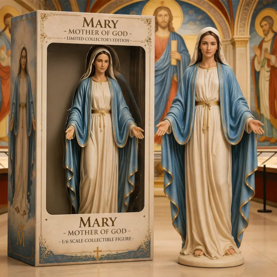 🙏 Limited Edition Collectible Figures: Jesus Christ & Virgin Mary