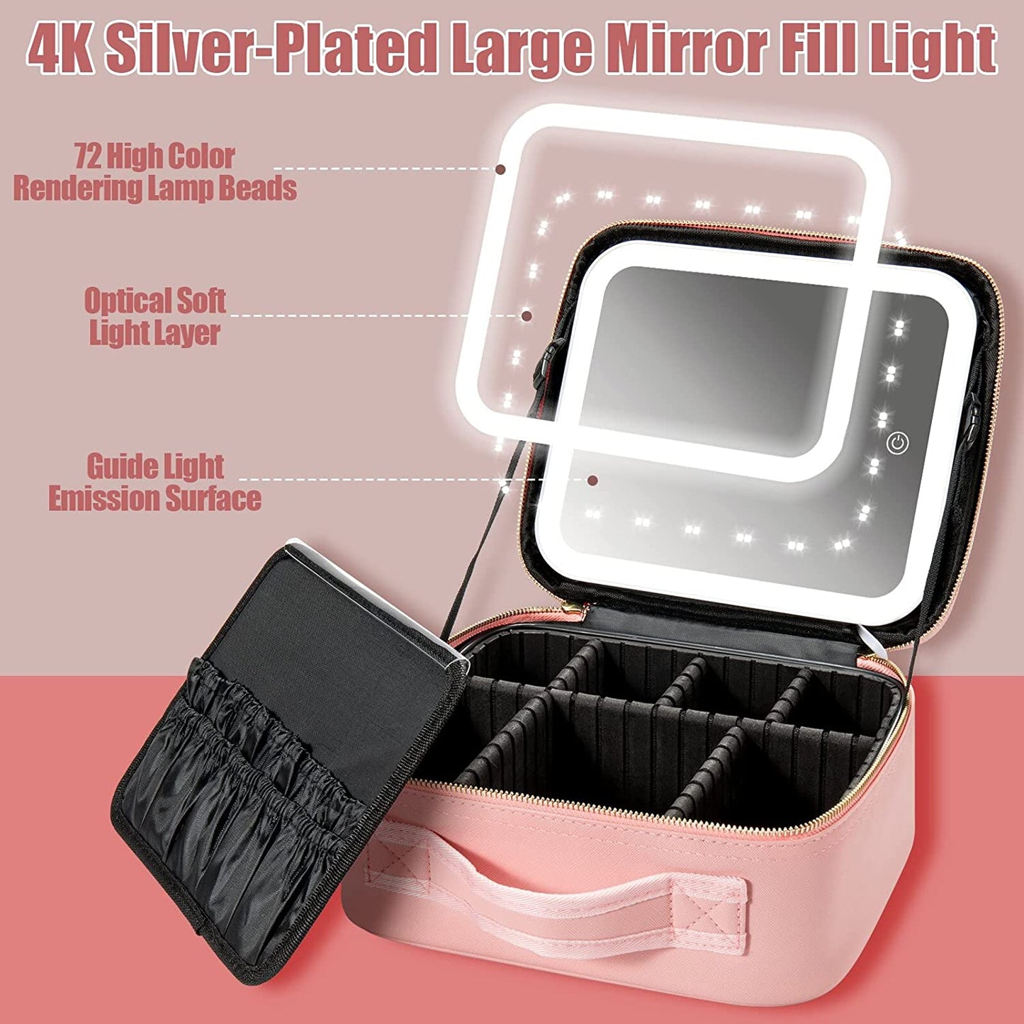 aldorian™-💝Makeup bag with LED Mirror