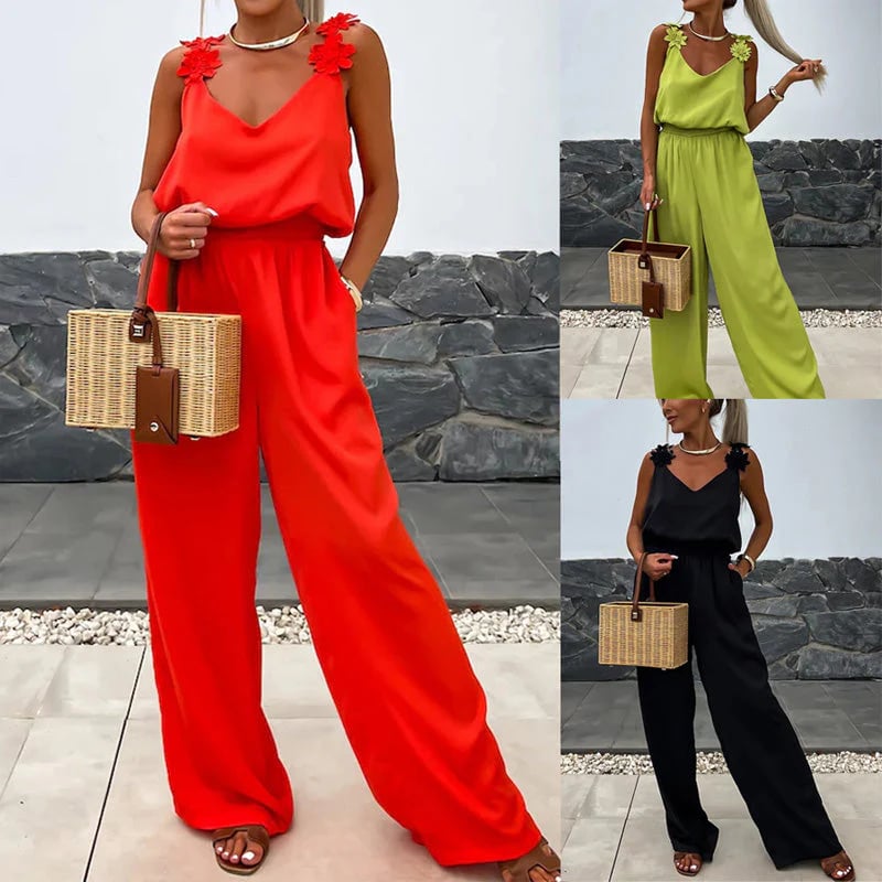 aldorian™-🔥Women's Sleeveless Wide Leg Jumpsuit