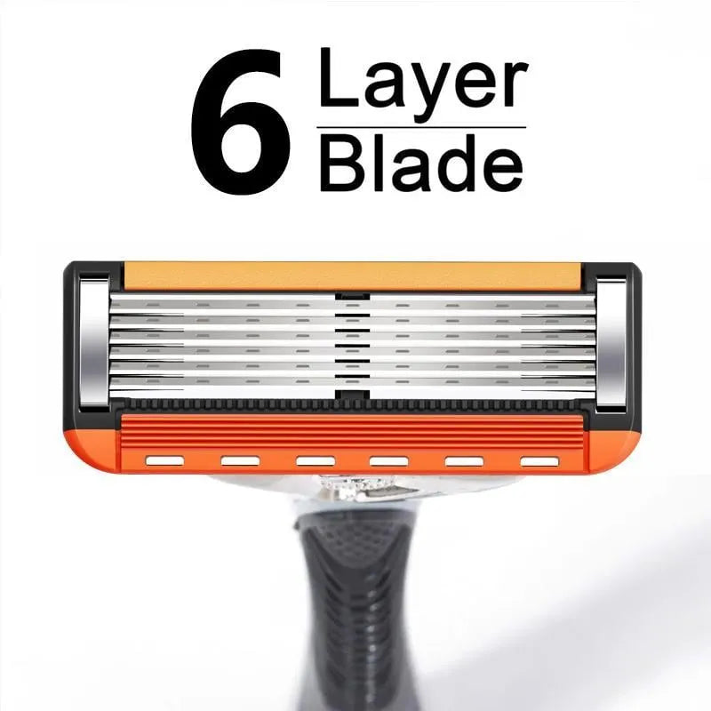 50%off - 48-Piece Men's Razor Blade Replacement Set with Free Handle - Ultra Sharp Stainless Steel Blades for Smooth Shaving