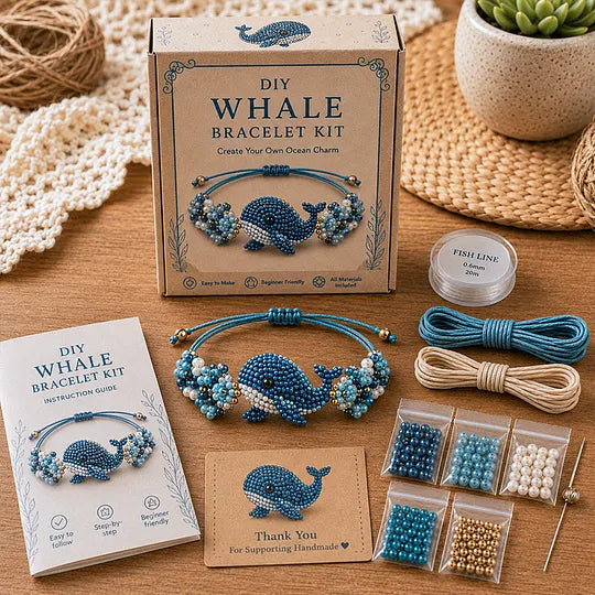 🐰🐙 DIY Animal-Themed Beaded Bracelet Making Kit – A Creative DIY Set for Beginners
