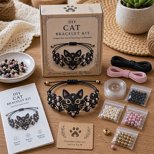 🐰🐙 DIY Animal-Themed Beaded Bracelet Making Kit – A Creative DIY Set for Beginners