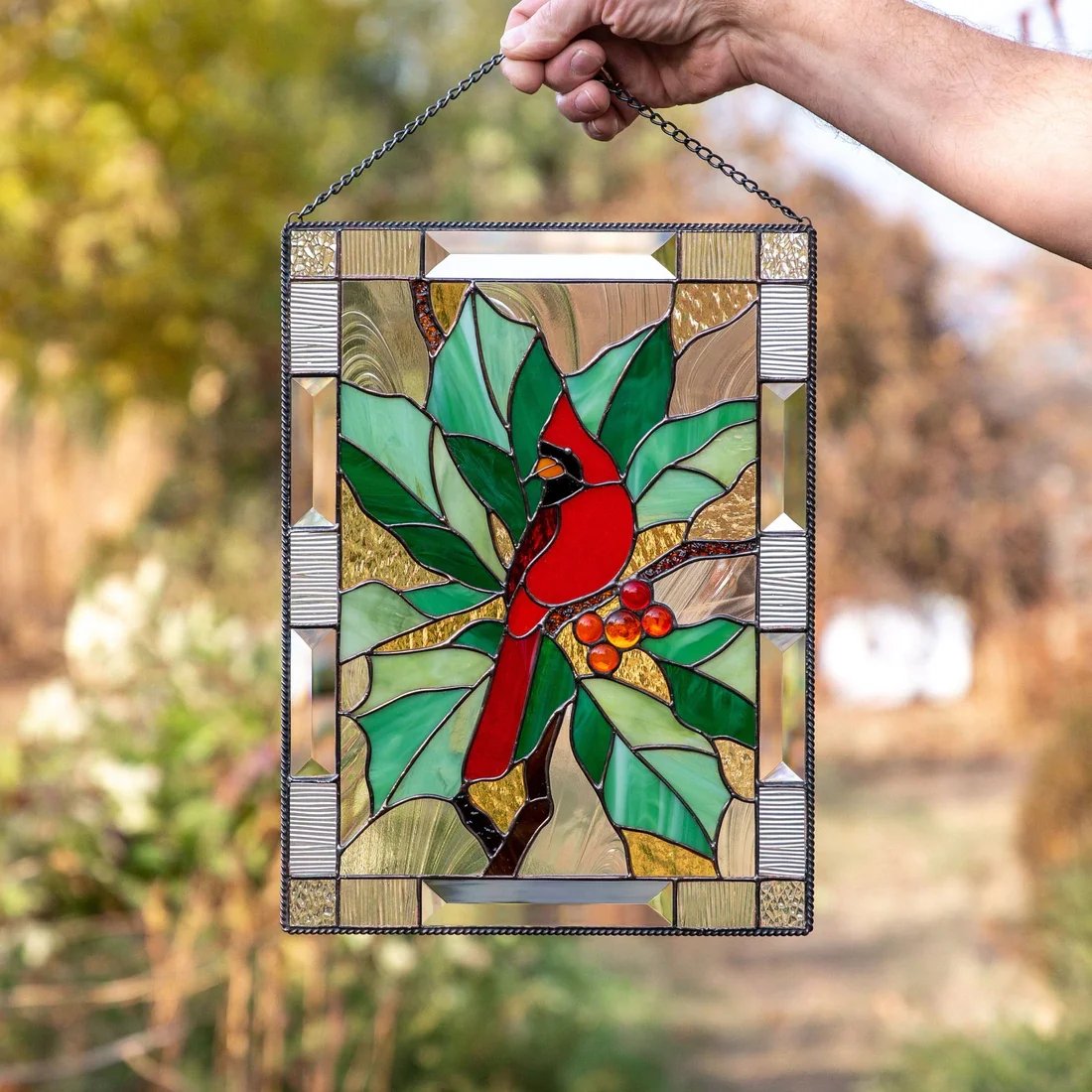🔥Stained Birds on Window Panel🕊️✨