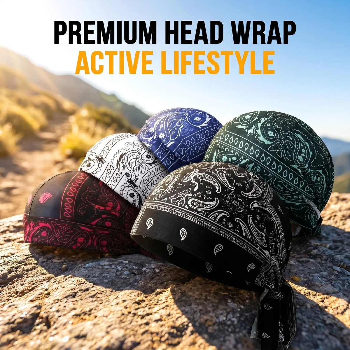 🧢Outdoor cycling bandana-style hat (pirate/hip-hop style)