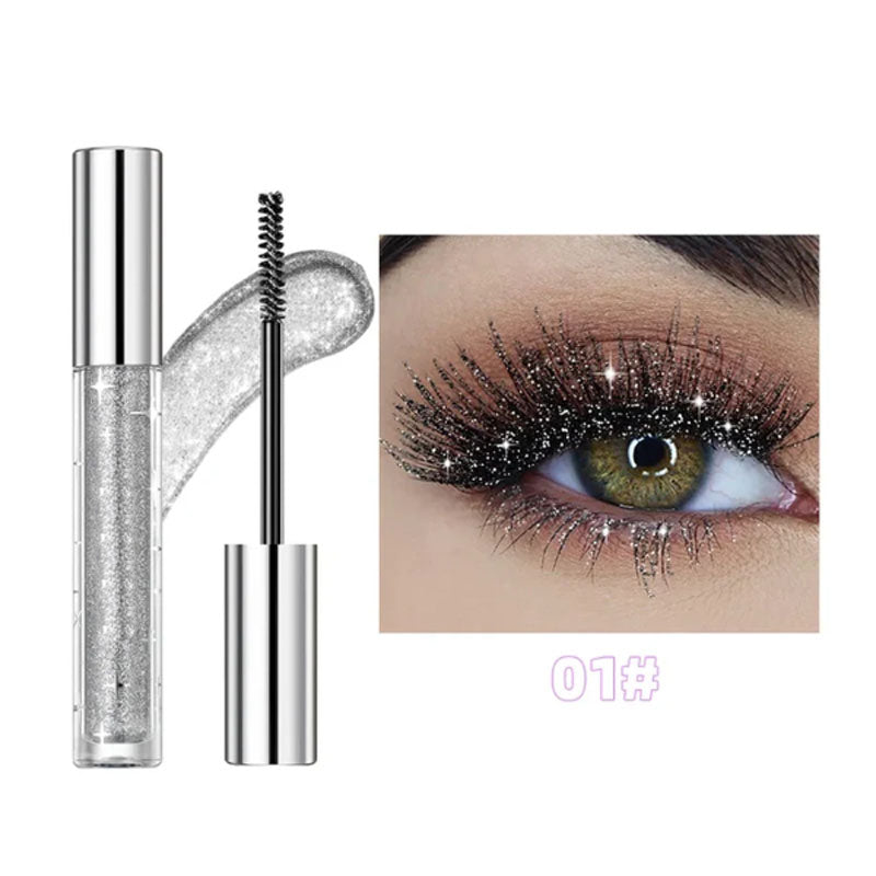 Waterproof Diamond Glitter Mascara - Long-lasting Curl, Sparkling Shine, Create Captivating Eyes!