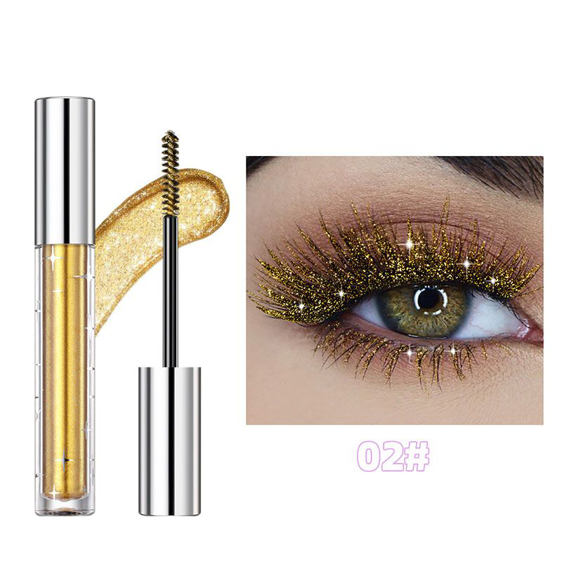 Waterproof Diamond Glitter Mascara - Long-lasting Curl, Sparkling Shine, Create Captivating Eyes!