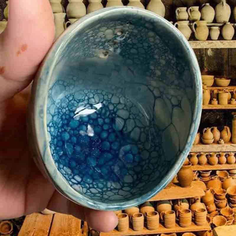 50% off  Pottery Herb Stripper Bowl