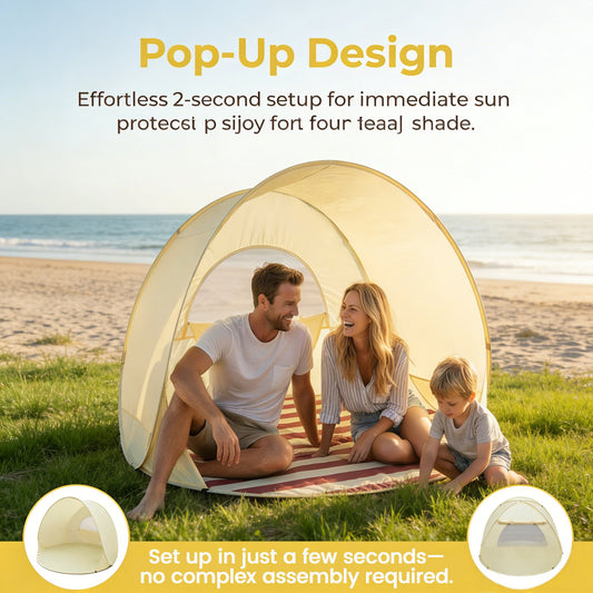 🏖️⛺️Pop-Up Beach Tent with UV Protection
