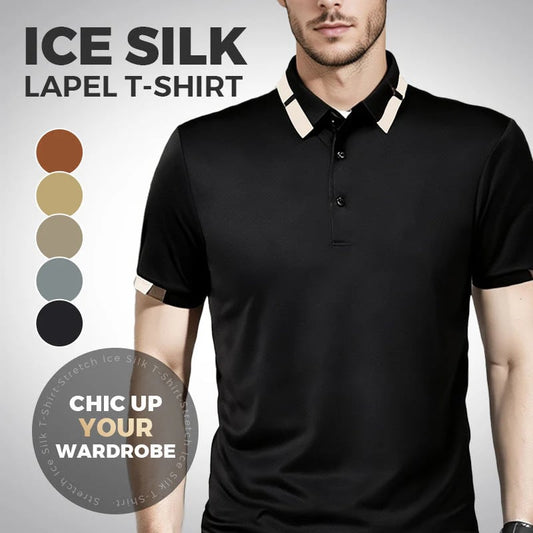 aldorian™-🔥Men's Stretch Ice Silk Short Sleeve Lapel Polo