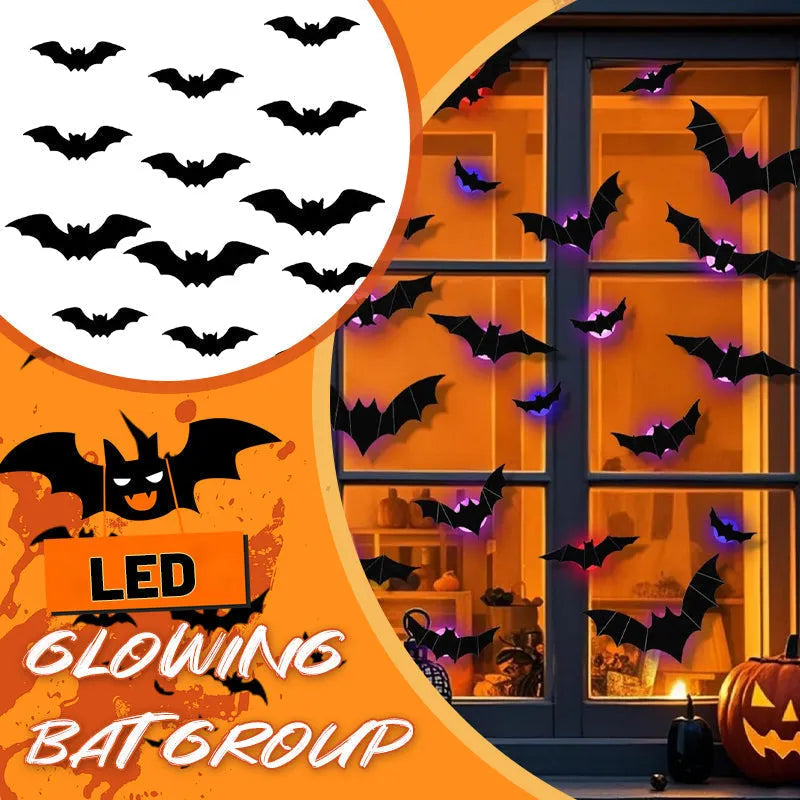 🦇Halloween Special Offer – LED Illuminated 3D Bat Wall Decor