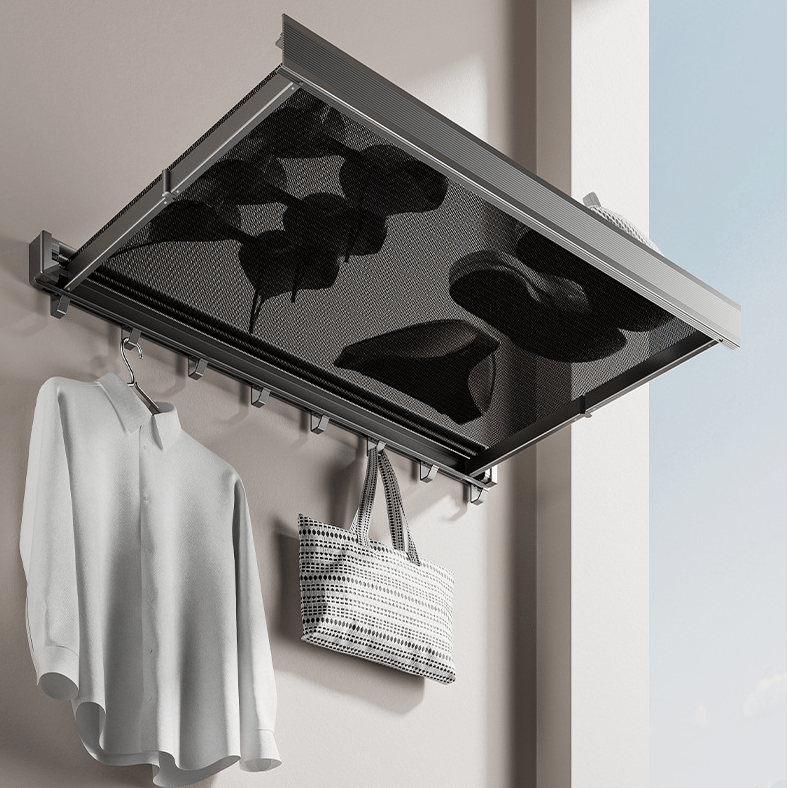 aldorian™-Space Aluminum Foldable Clothes Rack – No Drilling Needed