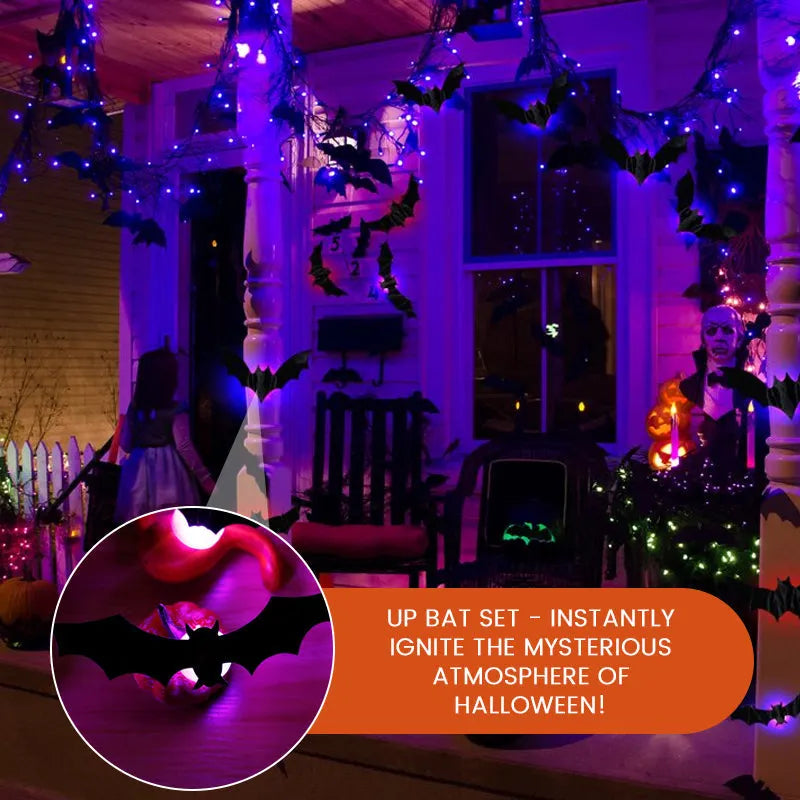 🦇Halloween Special Offer – LED Illuminated 3D Bat Wall Decor
